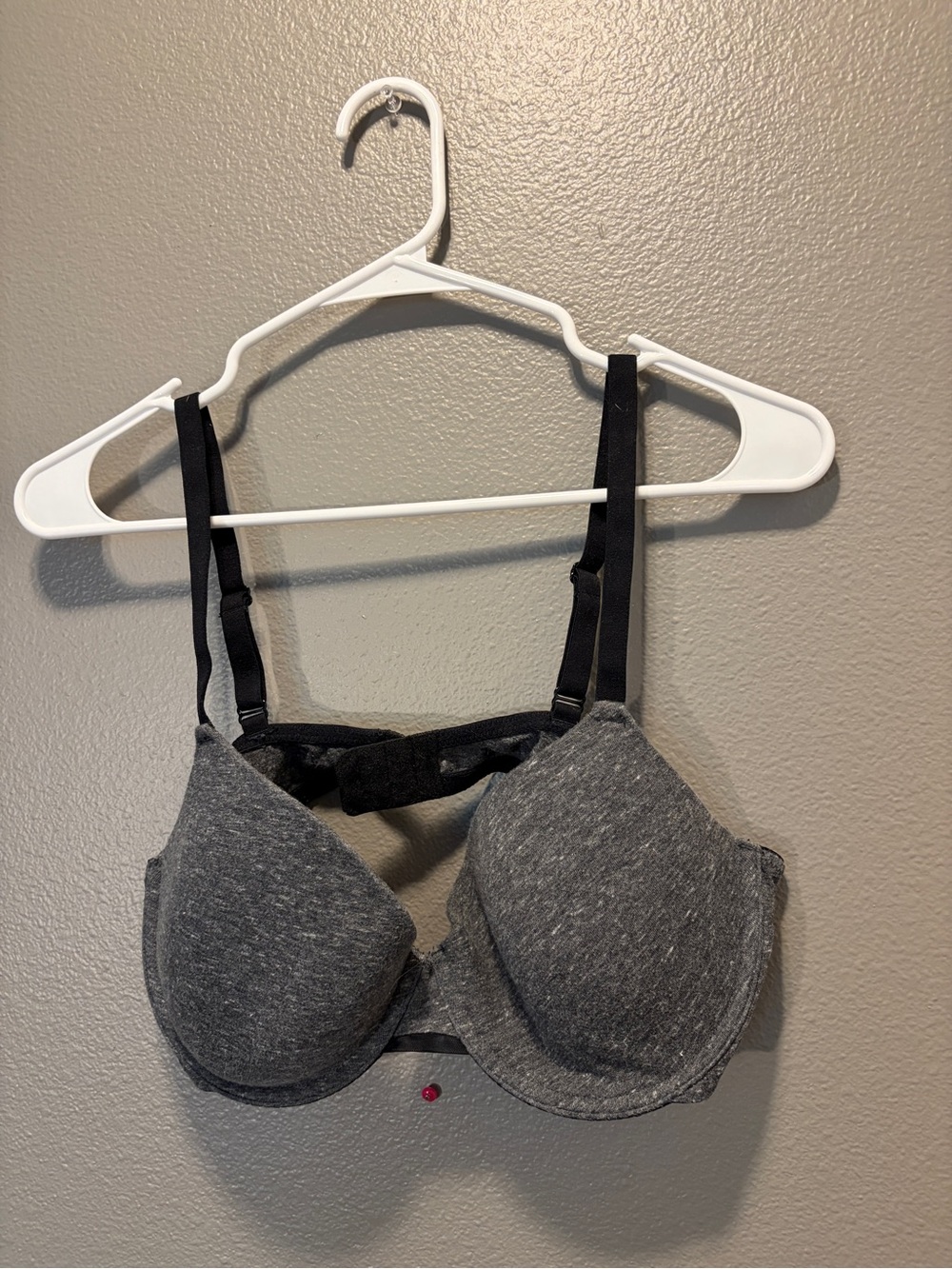 Auden The Everyday Womens Cotton Demi Lightly Lined T-Shirt Bra Heather Gray 38C